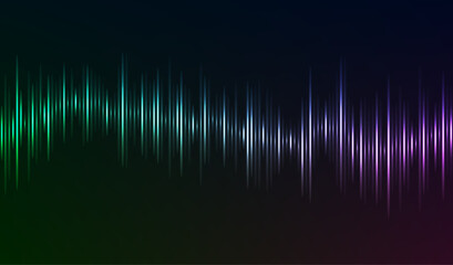 A rainbow-colored digital equalizer. A sound wave. Vector illustration EPS 10