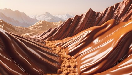 Mountains of chocolate and caramel
