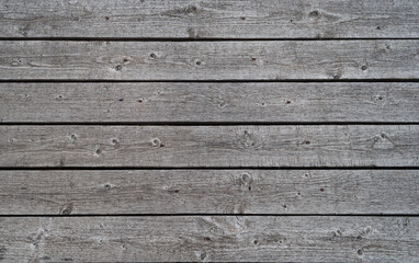 Fototapeta na wymiar Texture of old natural gray wooden board wall