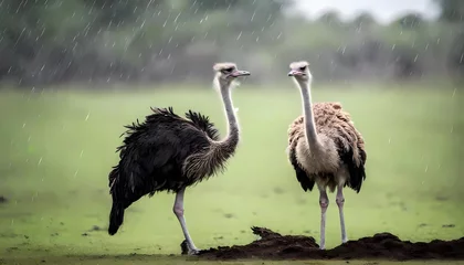 Wandaufkleber ostrich in the zoo © Tani