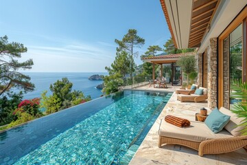 Luxurious Oceanfront Villa with Infinity Pool and Breathtaking Views of the Sea and Sky