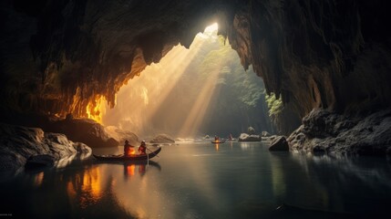 nice view in the cave  photography