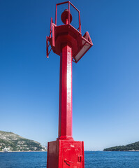 Porporela pier and breakwater on the end of Old Town Harbour in Dubrovnik, Croatia