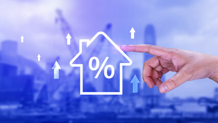Real estate property investment concept, Asset management, Interest rates, inflation, loan...