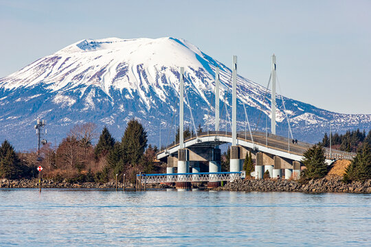 Mount Edgecumbe and John O'Connell Bridge - Sitka, Alaska