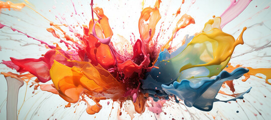 colorful watercolor ink splashes, paint 189