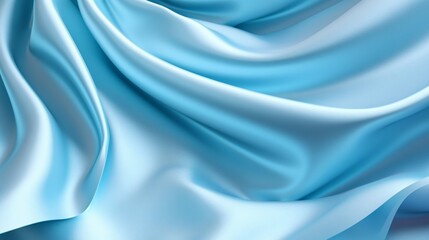 Smooth elegant Blue silk or satin texture background - obrazy, fototapety, plakaty