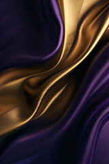 Obraz premium modern black and gold abstract design background, futuristic geometric wallpaper in dark purple tones