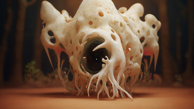 異世界の生物のいる風景　AI画像　ジェネレーティブAI