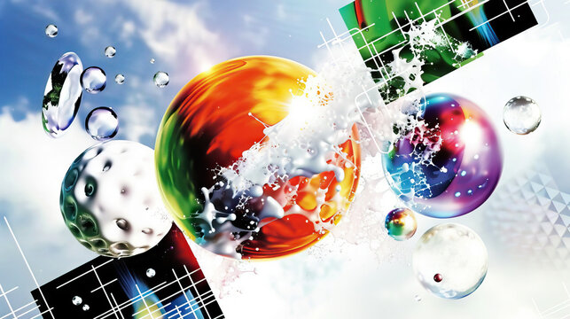 Parallel Realities: Abstract Composition Showing Parallel Universes and Alternate Realities, Creating a Sense of Wonder and Intrigue