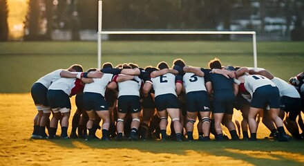 Rugby team before a match.