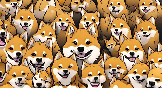 Shiba inu dog background.