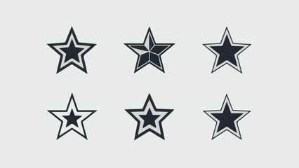 vector set of stars 