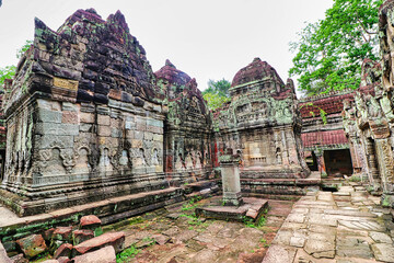 Preah Khan - 12th Century temple built by Khmer King Jayavarman VII at Siem Reap, Cambodia, Asia