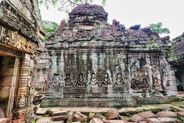 Preah Khan - 12th Century temple built by Khmer King Jayavarman VII at Siem Reap, Cambodia, Asia