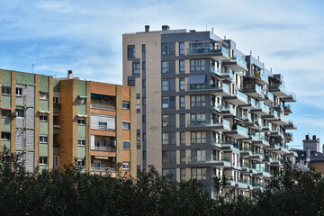 Modern apartment building in central Valencia, Spain