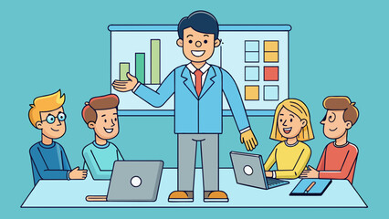 business meeting vector illustration