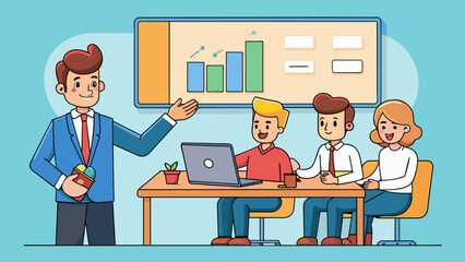 business meeting vector illustration