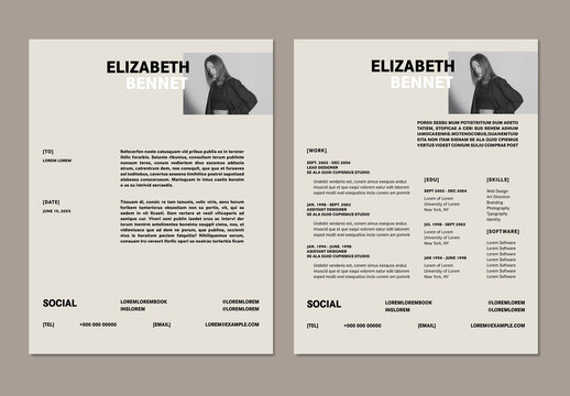 Modern Resume and Cover with Photo