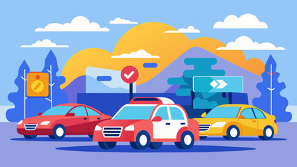 car sales silhouette vector illustration
