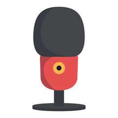 Microphone Flat Illustration