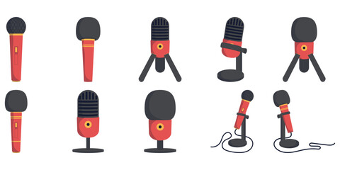 Microphone Flat Illustration
