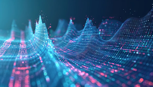 Machine Learning Algorithms: Harnessing Data Insights, machine learning algorithms with an illustration of data patterns and AI models predicting future trends