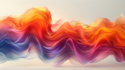 A series of colorful waves dancing and intertwining symbolizing the interconnectedness of thoughts and emotions as they move through the conscious self. - obrazy, fototapety, plakaty