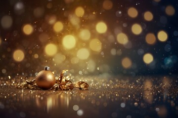 Abstract of christmas and bokeh light with glitter background Generative AI