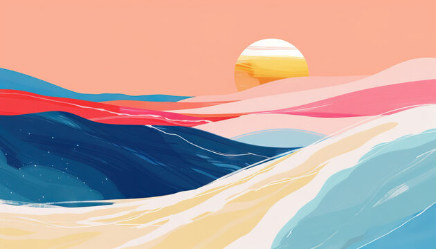 Collaborative Content Wave: A wave of collaborative content creation by influencers, illustrating the reach and influence of strategic partnerships