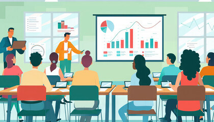 Financial Literacy Workshops, financial literacy workshops with an image of employees attending workshops on budgeting, investments, and financial planning