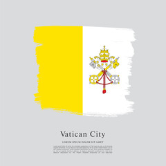 Flag of Vatican City vector illustration