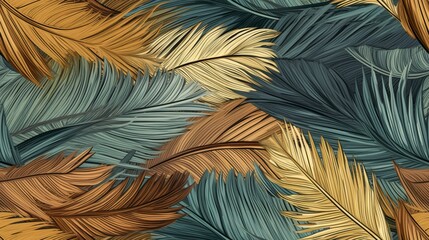 Creative tropical green leaves layout, background. Nature spring concept. Flat lay