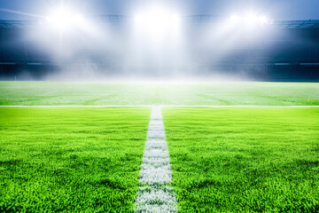 Obraz premium green grass field for competition champion match