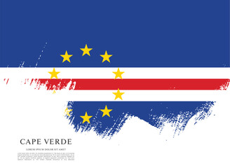 Flag of Cape Verde vector illustration