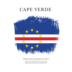 Flag of Cape Verde vector illustration