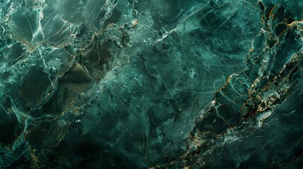 A dark green marble texture background, showcasing natural breccia marble tiles for wall and floor designs, with a glossy finish perfect for premium stone ceramic tile displays - obrazy, fototapety, plakaty