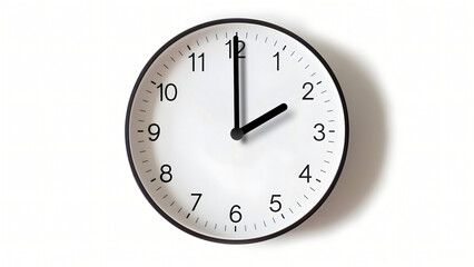 Analog wall clock spinning animation through the hours, time passing, time lapse