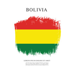 Obraz premium Flag of Bolivia vector illustration