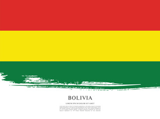 Flag of Bolivia vector illustration