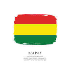 Flag of Bolivia vector illustration
