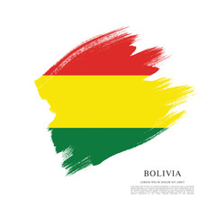 Flag of Bolivia vector illustration