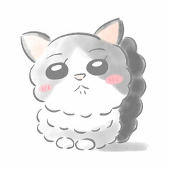 ラグドール　水彩タッチ