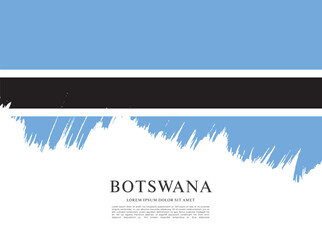 Flag of Botswana vector illustration