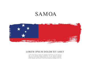 Flag of Samoa vector illustration