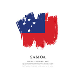 Obraz na płótnie Canvas Flag of Samoa vector illustration