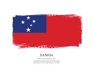 Flag of Samoa vector illustration