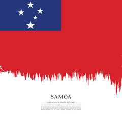Flag of Samoa vector illustration