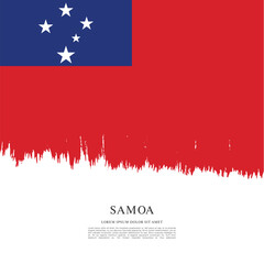 Flag of Samoa vector illustration