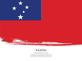 Flag of Samoa vector illustration